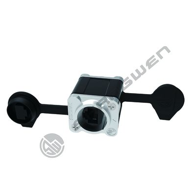 IP65 Waterproof Female RJ45 Connector Ethernet Network Cat5e Coupler Adapter for Power Connection in Outdoor Environments