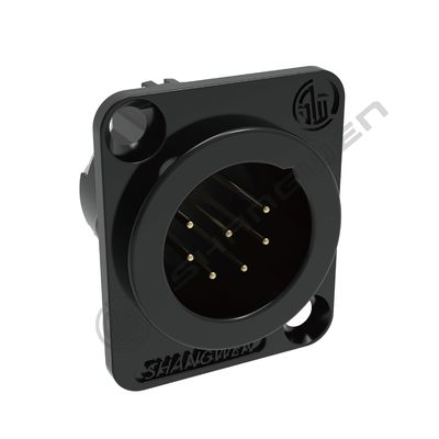 Black 7-Pin XLR Audio Video Connectors 7-Pole Female Male Plug Socket for Indoor IP40 Protection