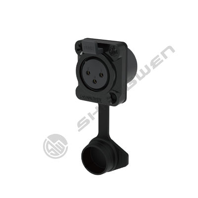 Outdoor Waterproof 3 Pin XLR Plug Female Socket Adapter Alloy Material DMX Panel Mount Audio Wire Connector Copper for Power