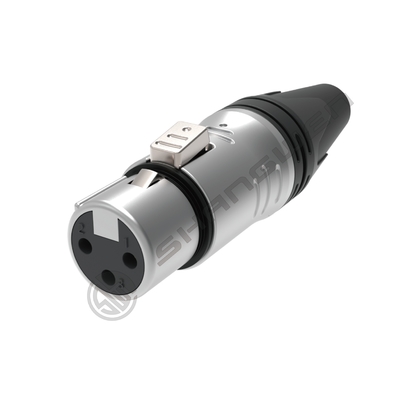 Audio Video Equipment 10A Rated XLR Male Connector with Waterproof Silver-Plated Contacts and DMX Thread Coupling Shell
