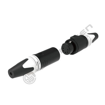 Outdoor Waterproof 3 Pin XLR Plug Female  Alloy Material DMX Type Coupling for Audio Video Power Connector  3 Pin XLR