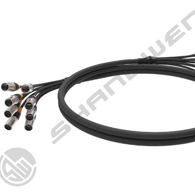 8 Channel 8 Way Cat6 UTP Stage Ethernet Extension Cable Waterproof  Cable with Zinc Alloy RJ45 Connector Snake Cable