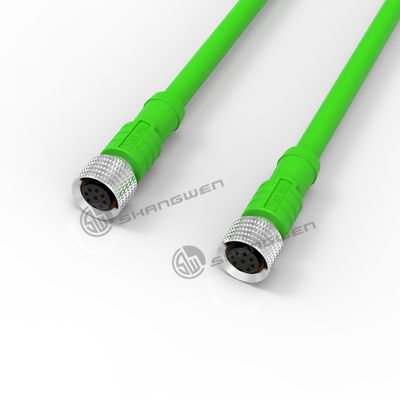 Customize Waterproof Phoenix M12 Cable 2 3 4 5 6 8 Pin Male to Female M12 Connector Cable With Wire