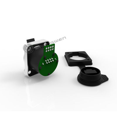 Conector de montaje de panel femenino industrial Rj45 IP65