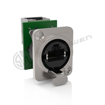 Señales Rj45 Conector femenino Enchufe de uso interior Cerradura de cerradura Forma D