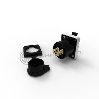 XLR Audio Power Conector de toma de agua a prueba de agua 5 pines Micrófono IP65