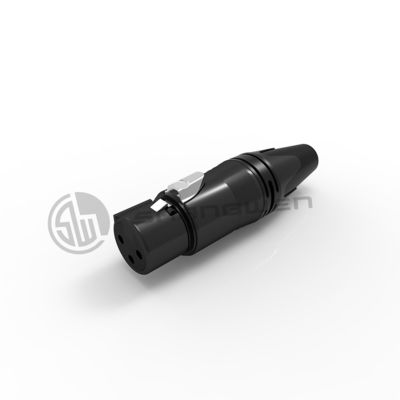 Conector XLR de vídeo 10A Conector de 3 pines de mujer a prueba de agua