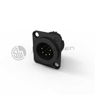 Industrial XLR Conector masculino enchufe de audio 5 pin conector eléctrico
