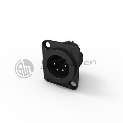 Conector de 4 pines XLR Conector masculino de conector eléctrico Tipo D Forma