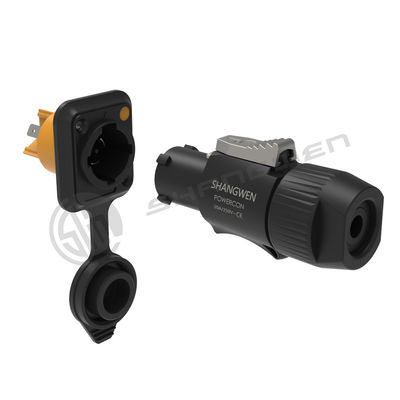 Conector de alimentación industrial impermeable para hombre y mujer Ip65 exterior