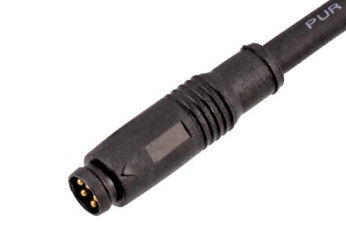 M8 macho recto con enchufe sobremoldeado empuje-tirar 3/4A 5B IP67 para aplicaciones industriales