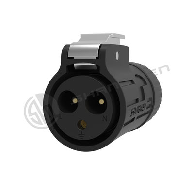 Conector de energía IP67 de 3 pines negro Conectores de audio y video de 3 núcleos