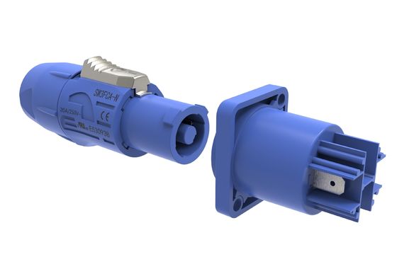 IP44 Conector de alimentación circular en interiores con enchufe masculino Powercon eléctrico