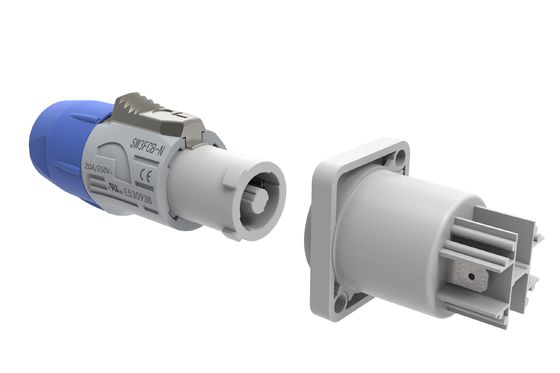 Conector de energía circular de 3 pines con conector de energía eléctrica masculino PA6