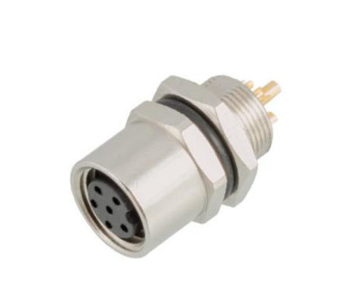 IP67 Proyecto industrial impermeable M8 de conexión femenina con montaje frontal y terminal de tornillo de 3/4 pines