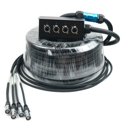 Conectores de señal de 4 canales de múltiples canales eléctricos industriales CAT6 SF/UTP Red de cable de cable retráctil