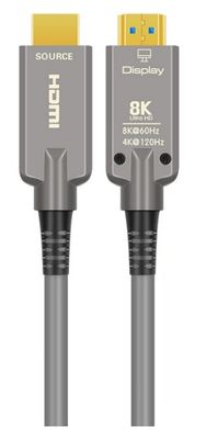 Fibra óptica blindada HDMI2.0 HD Cable Drum 4K 60Hz TPU Cable cubierto para TV de audio y video con protector de bobina de cable de concha