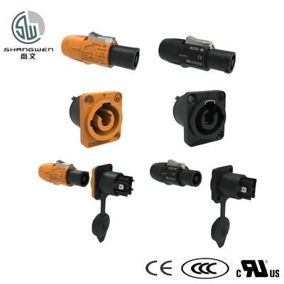 Conector de pantalla LED 250V 3Pin macho azul LED Powercon conector de conector de chasis para accesorios electrónicos industriales
