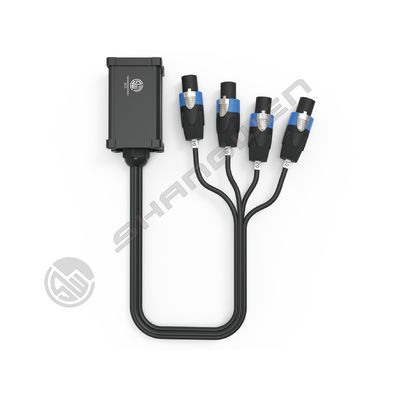 4 canal 4 pin conector femenino vidrio eléctrico reforzado OEM OFC altavoz cable con caja de unión Speakon