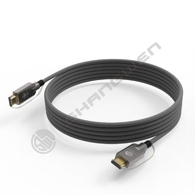 2.1 HD Puerto de enlace Cables de fibra óptica TPU Shell Acero inoxidable 304 Tubo blindado Chip de línea de silicio 4K 60Hz 8K 144Hz OD 6.0mm