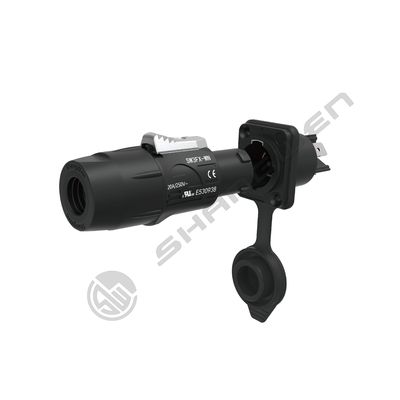 IP65 Panel exterior de montaje de toma de corriente Conector de audio masculino de 3 pines con pantalla LED 20A toma de chasis para soluciones de alimentación de audio