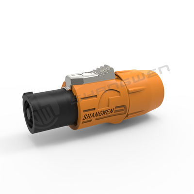 IP65 Conector masculino de tres núcleos Exterior de pantalla LED Powerkon Plug de aviación industrial enchufe de entrada de energía a prueba de agua
