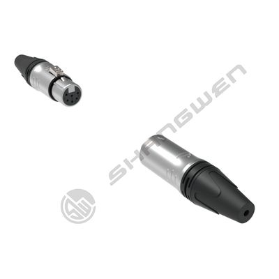 Conectores de audio y video XLR de 6 polos de protección IP40 para interiores para audio y video profesionales