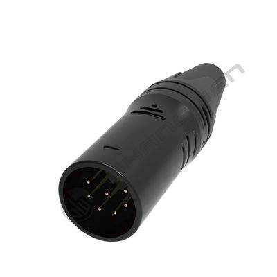 Black 7-Pin XLR Audio Video Connectors 7-Pole Female Male Plug Socket for Indoor IP40 Protection