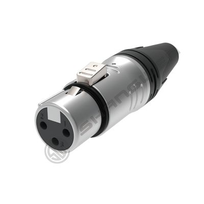 10A Contenedor XLR de 3 pines femenino plateado de plata Conectores de cobre resistentes al agua Contactos de fábrica Concha de acoplamiento de hilos DMX para energía