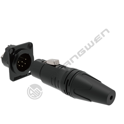 Accesorios de electrónica industrial Conectores de audio y video XLR de 6 pines Interior Protección IP40 Enchufe de 6 polos Macho Hembra
