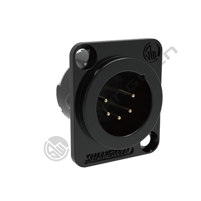 7.5A Conector de corriente nominal XLR Jacks de montaje de panel masculino y femenino para conexiones de audio en ambientes interiores