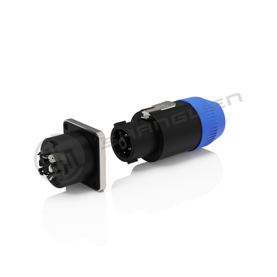 Accesorios electrónicos industriales Conector de 8 pines de plata de plástico para audio y video electrónica de aleación de latón enchufe femenino 30A