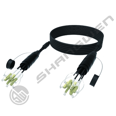 Carrete de cable de fibra óptica portátil para redes con conector SC/LC/FC y tambor de cable multimodo OM2/OM3/OM4 de 4/6/8 núcleos