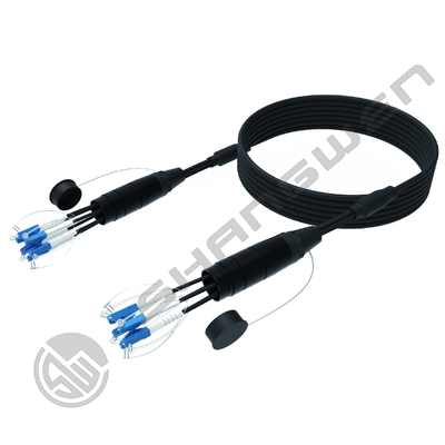 Cables de comunicación LC SC FC TPU impermeables LC-LC monomodo blindados PDLC, carrete de cable de conexión de fibra óptica 4/6/8 núcleos