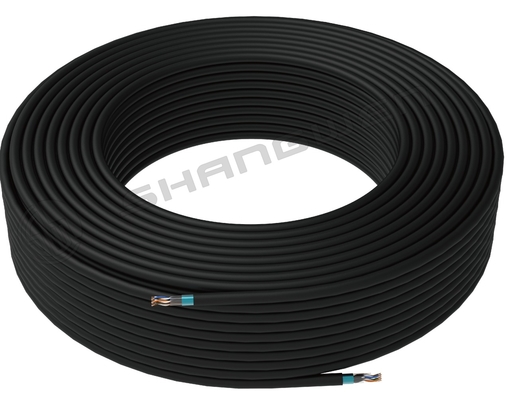 Cable de red Ethernet Cat5E 24AWG 26AWG FTP de cobre desnudo negro, Cat5e 305M blindado trenzado 24AWG 305M FTP Cable de red