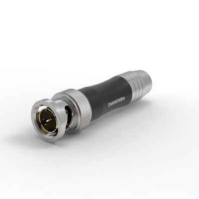 Durable Metal BNC Male Video Connector Plug 500 Cycles Screw Type Connectors