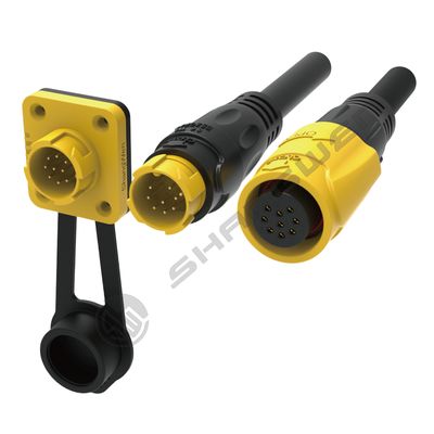 M19 Series Push-pull Self-locking Black Connection Industrial 9 Pin Female Male Plug signal Connector