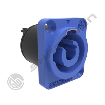 IP44 3pin indoor  Circular powercon male socket Blue Connector for LED Screen