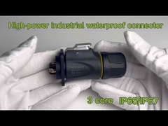 Conector de alta potencia masculino femenino IP65 IP67 Conector impermeable de 3 núcleos para exteriores