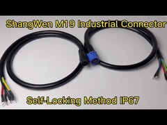 M19 Conector de enchufe eléctrico femenino IP67 Conector industrial impermeable de 6 pines