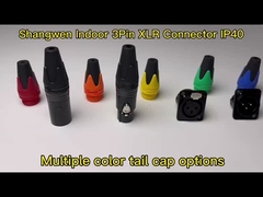 XLR Audio Power Conector de enchufe a prueba de agua 3 pines Micrófono IP65