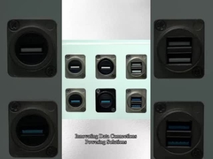 Conector de montaje de panel USB Ip65 Impermeable Conector USB de 9 pines para la conversión de formato