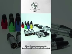 Conectores de audio y video XLR de 6 polos de protección IP40 para interiores para audio y video profesionales