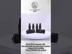 Accesorios para conectores IP67 femeninos de forma D en negro/amarillo Envasado de 10 unidades