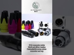 16A Conector de cable XLR 3 pines resistente al agua Ip65 conector femenino exterior