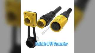 Conector de clavija industrial IP67 autoblocante